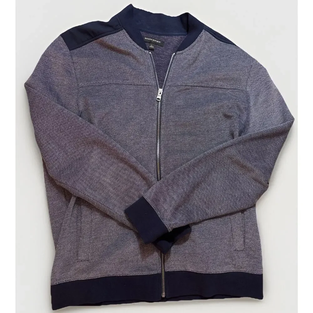 Vintage Banana Republic Men’s Cotton Blend Zipper Jacket Size L Excellent Cond !